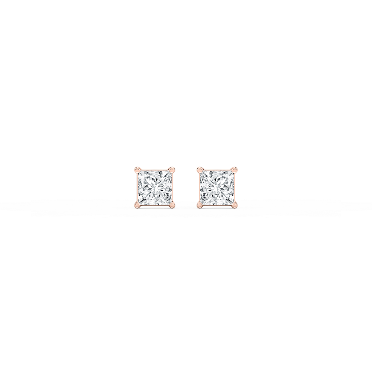 Princess Lab Grown Diamond Classic Four Prong Stud Earrings