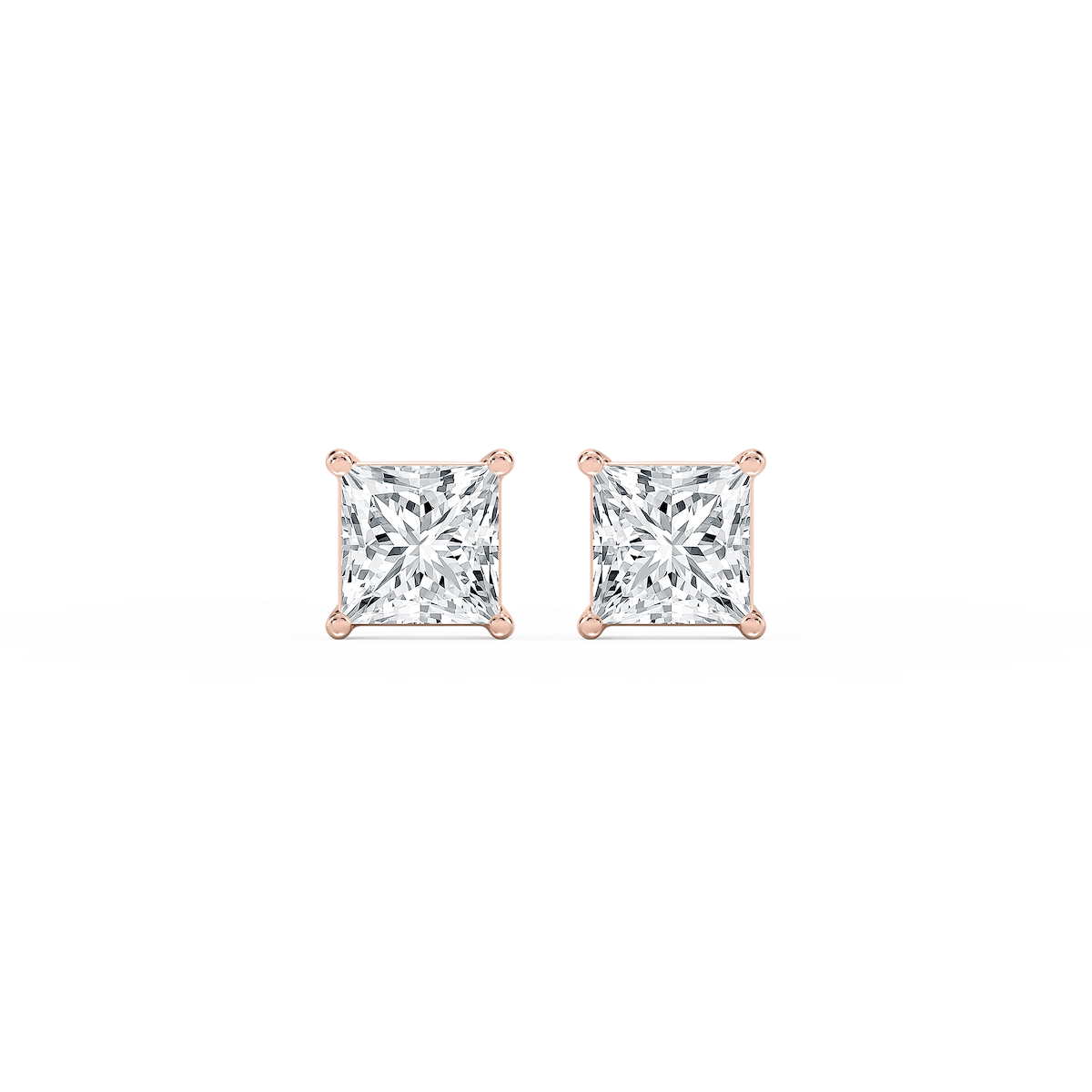 Princess Lab Grown Diamond Classic Four Prong Stud Earrings