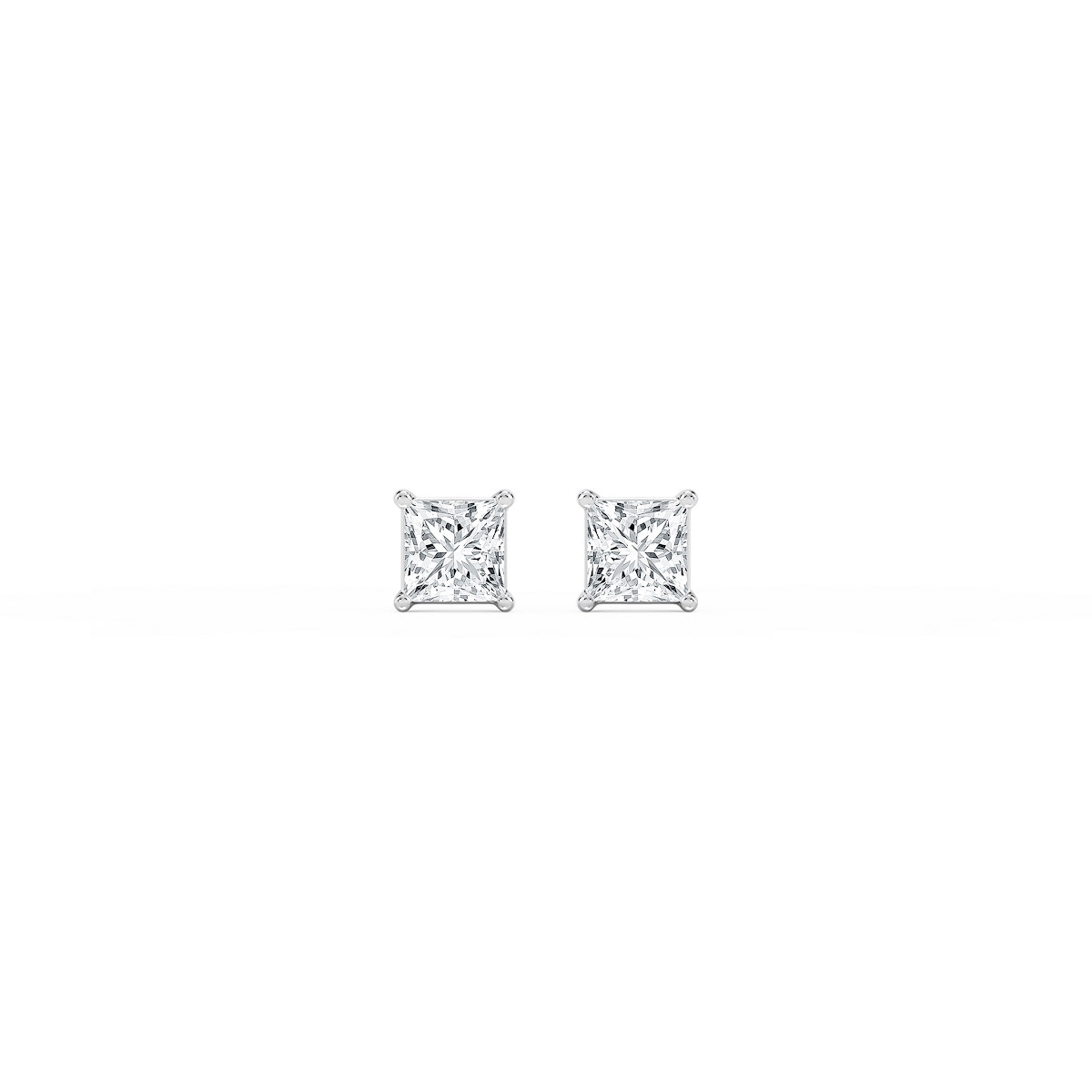Princess Lab Grown Diamond Classic Four Prong Stud Earrings