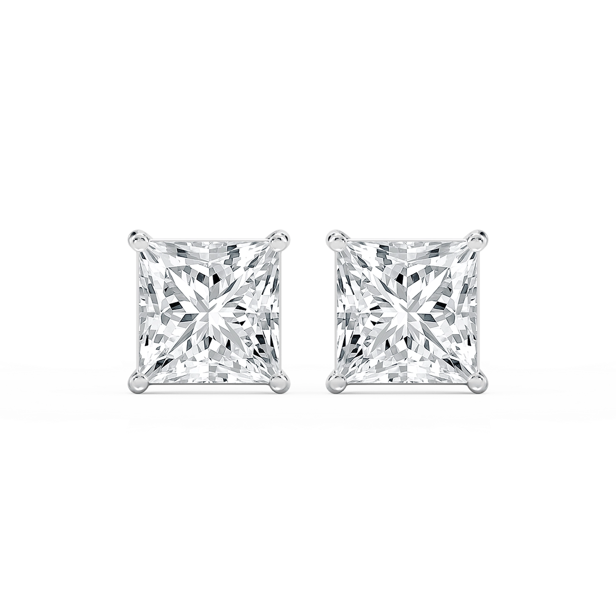 Princess Lab Grown Diamond Classic Four Prong Stud Earrings