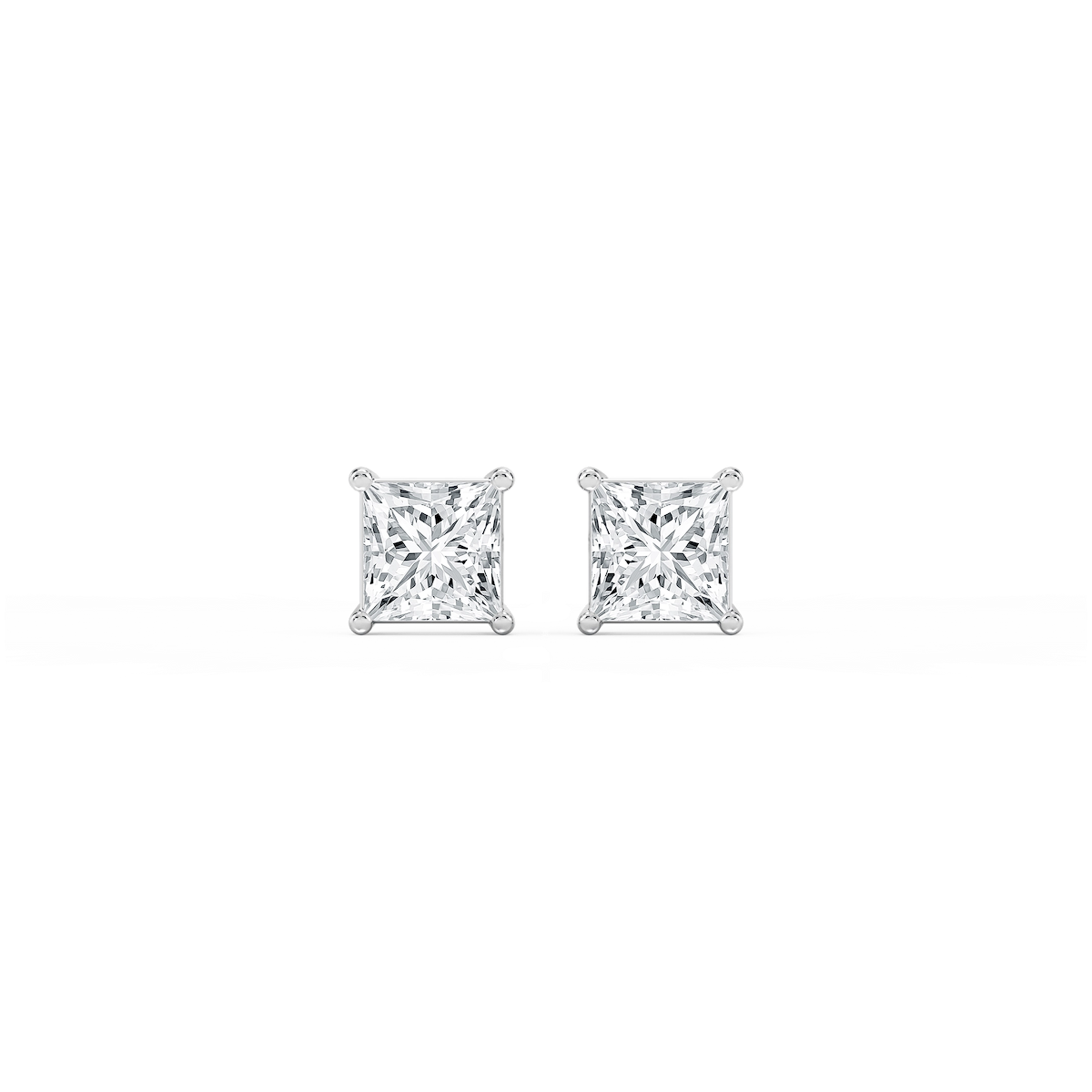Princess Lab Grown Diamond Classic Four Prong Stud Earrings