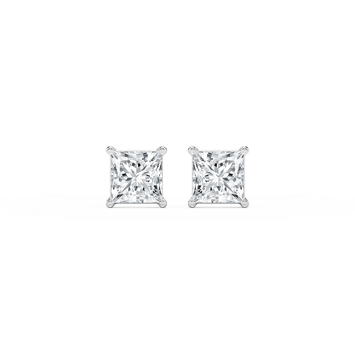 Princess Lab Grown Diamond Classic Four Prong Stud Earrings