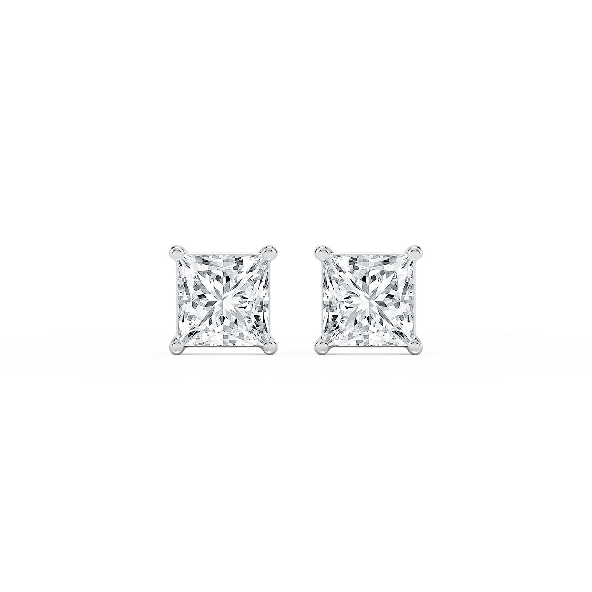 Princess Lab Grown Diamond Classic Four Prong Stud Earrings