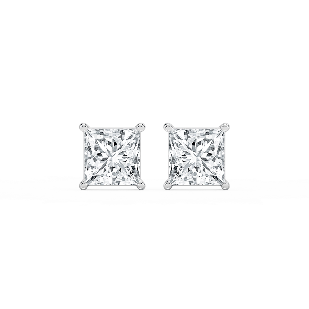 Princess Lab Grown Diamond Classic Four Prong Stud Earrings