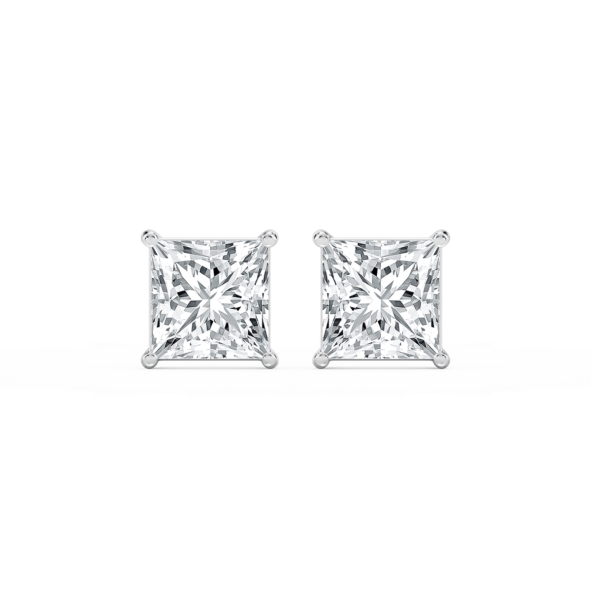 Princess Lab Grown Diamond Classic Four Prong Stud Earrings