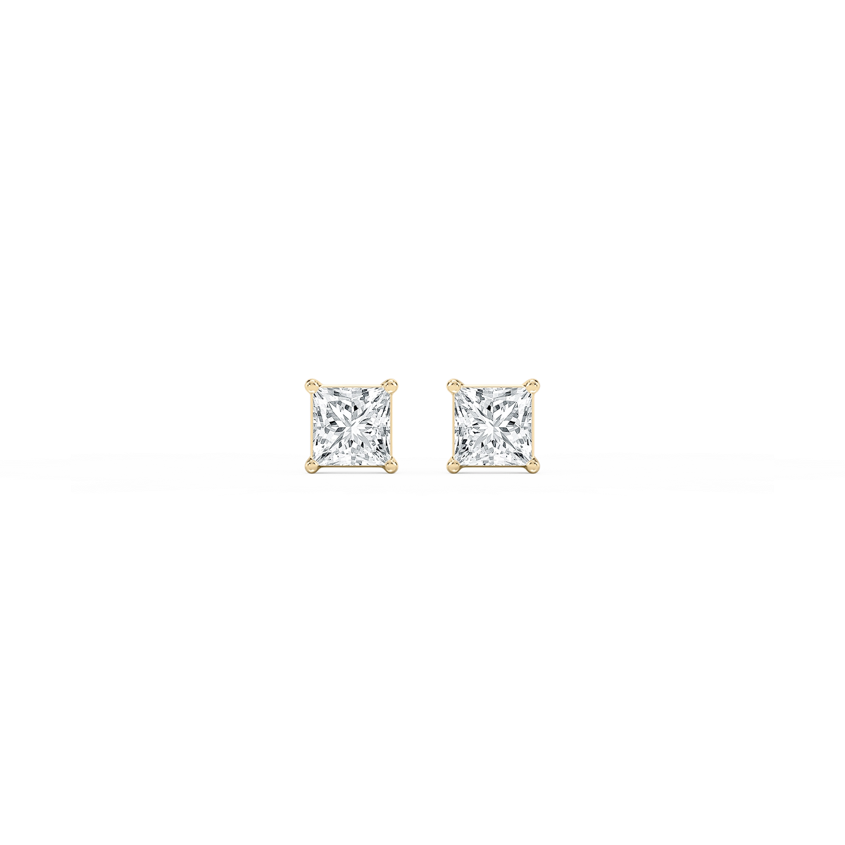 Princess Lab Grown Diamond Classic Four Prong Stud Earrings