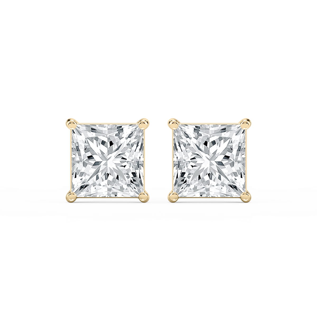 Princess Lab Grown Diamond Classic Four Prong Stud Earrings