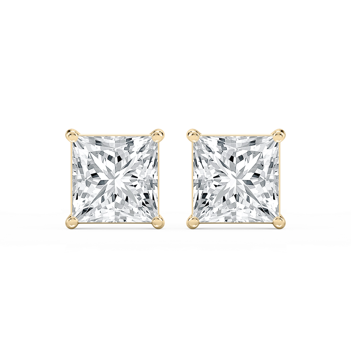 Princess Lab Grown Diamond Classic Four Prong Stud Earrings