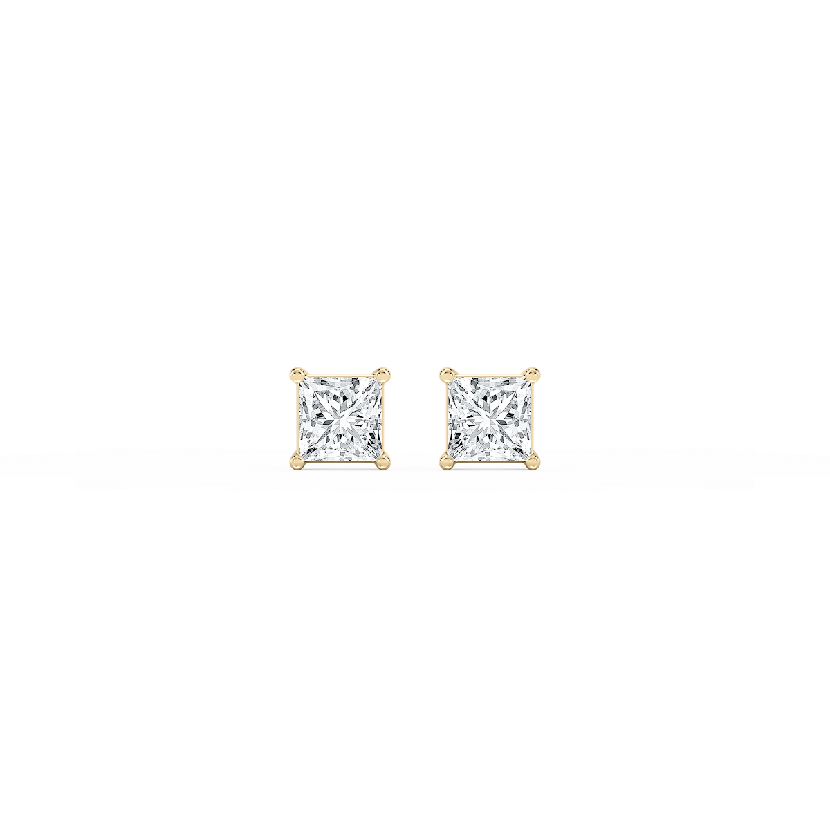 Princess Lab Grown Diamond Classic Four Prong Stud Earrings