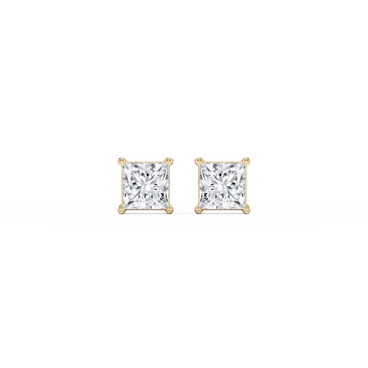 Princess Lab Grown Diamond Classic Four Prong Stud Earrings
