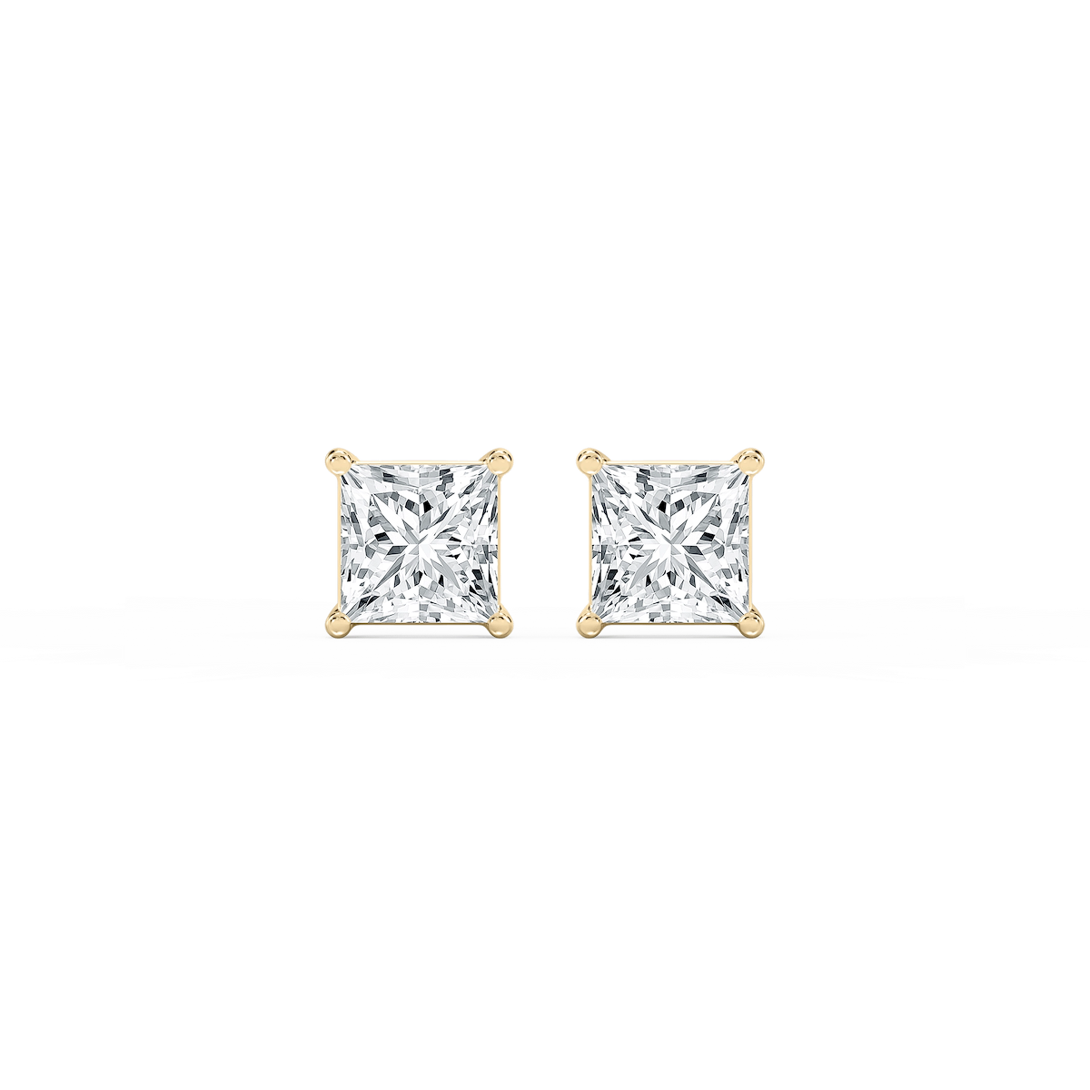 Princess Lab Grown Diamond Classic Four Prong Stud Earrings