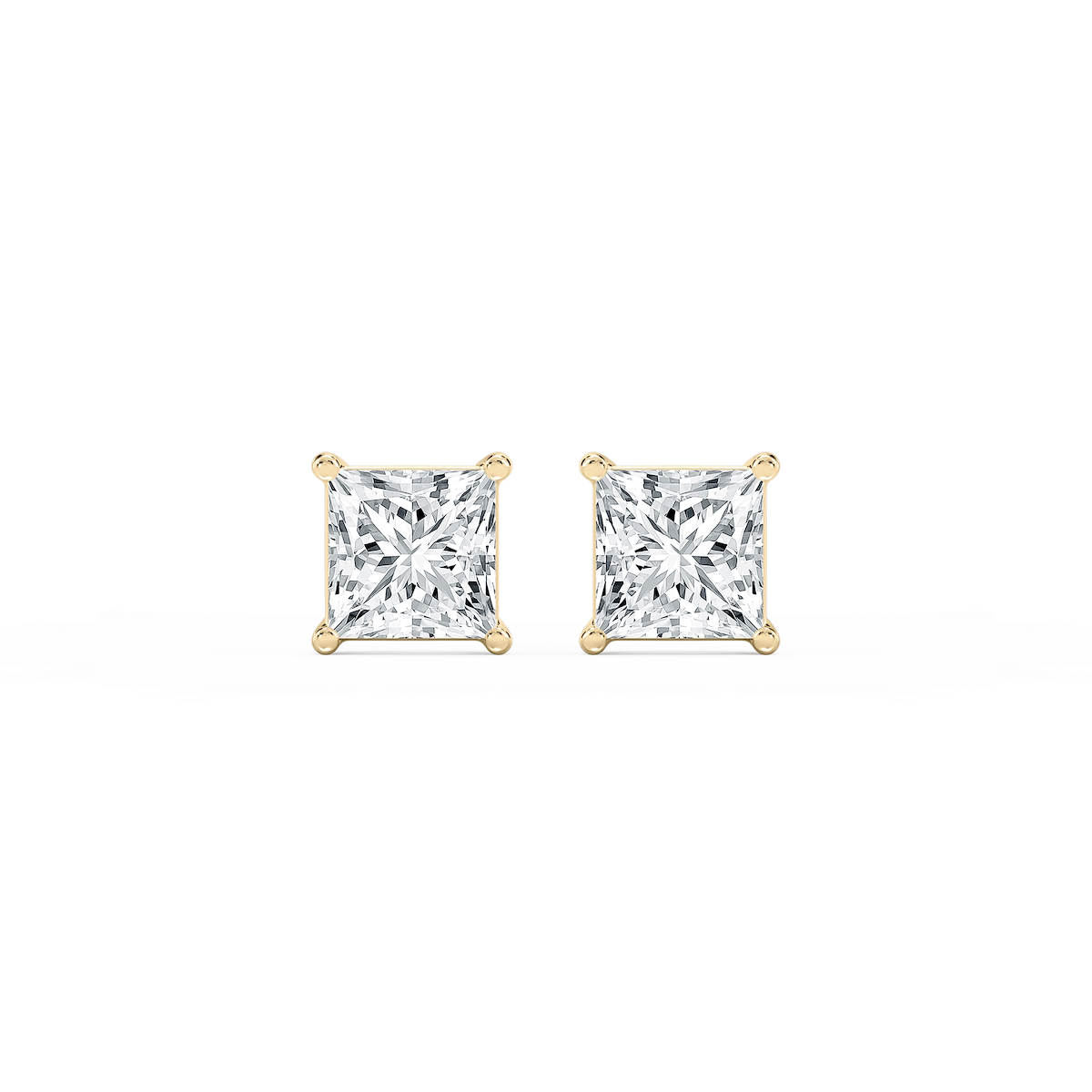 Princess Lab Grown Diamond Classic Four Prong Stud Earrings