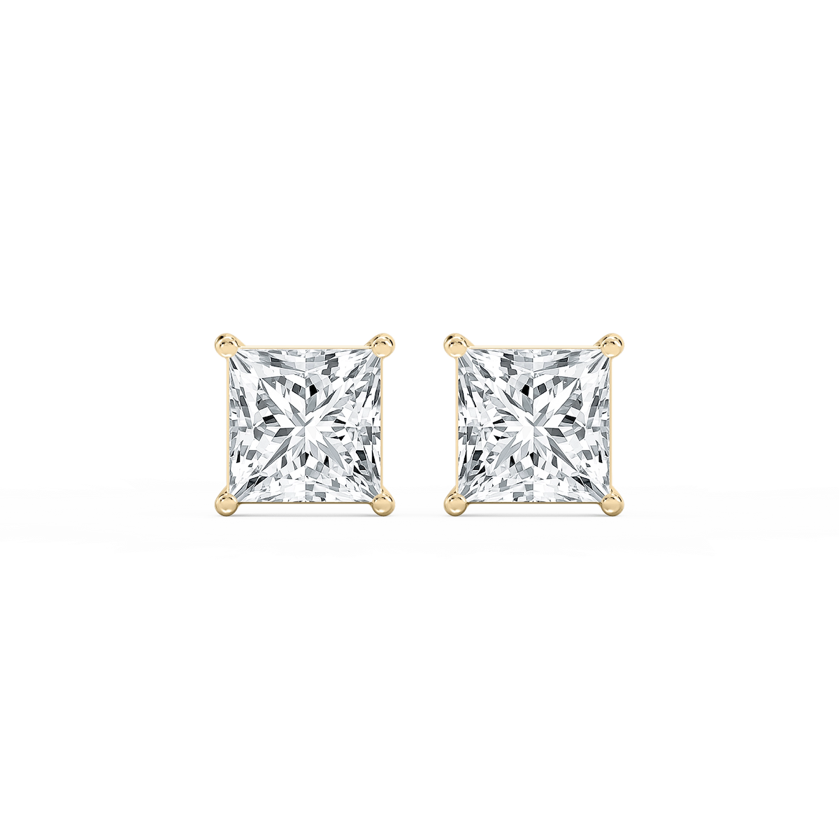 Princess Lab Grown Diamond Classic Four Prong Stud Earrings