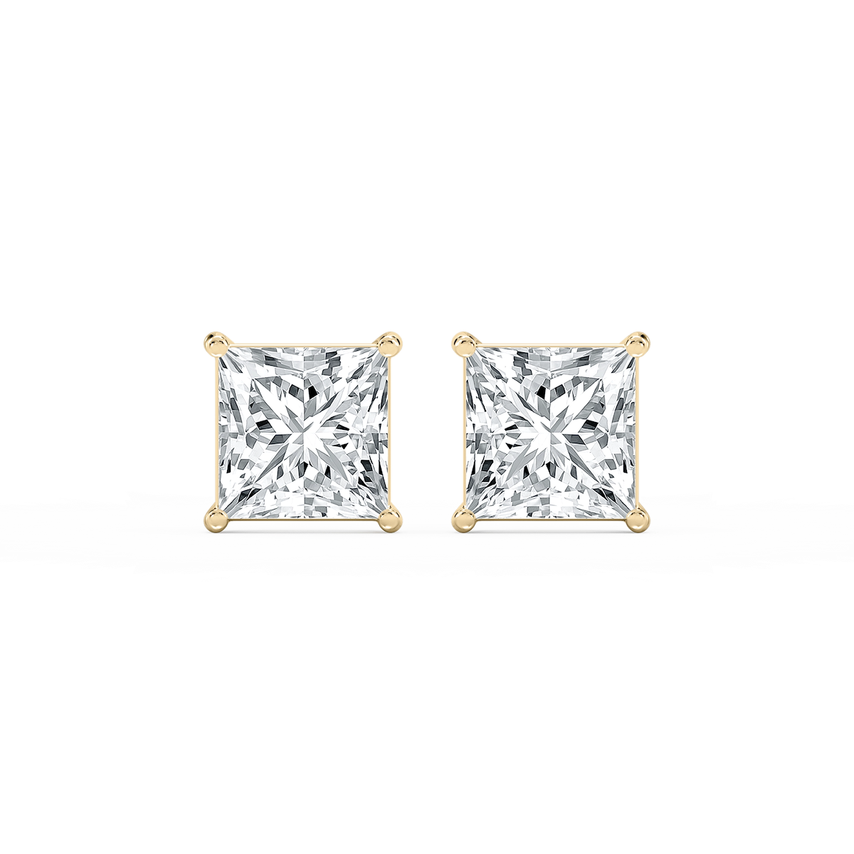Princess Lab Grown Diamond Classic Four Prong Stud Earrings