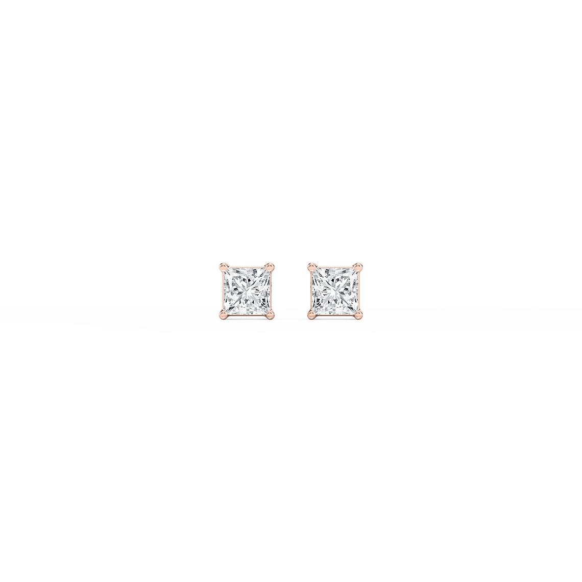 Princess Lab Grown Diamond Classic Four Prong Stud Earrings