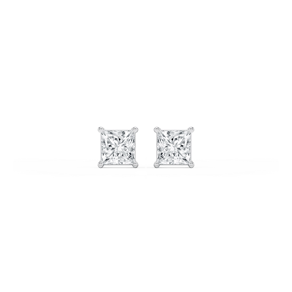 Princess Lab Grown Diamond Classic Four Prong Stud Earrings