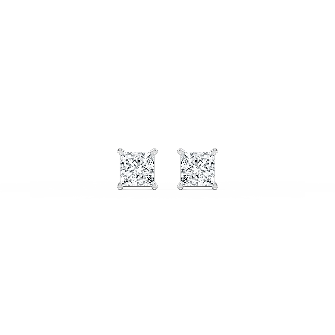 Princess Lab Grown Diamond Classic Four Prong Stud Earrings