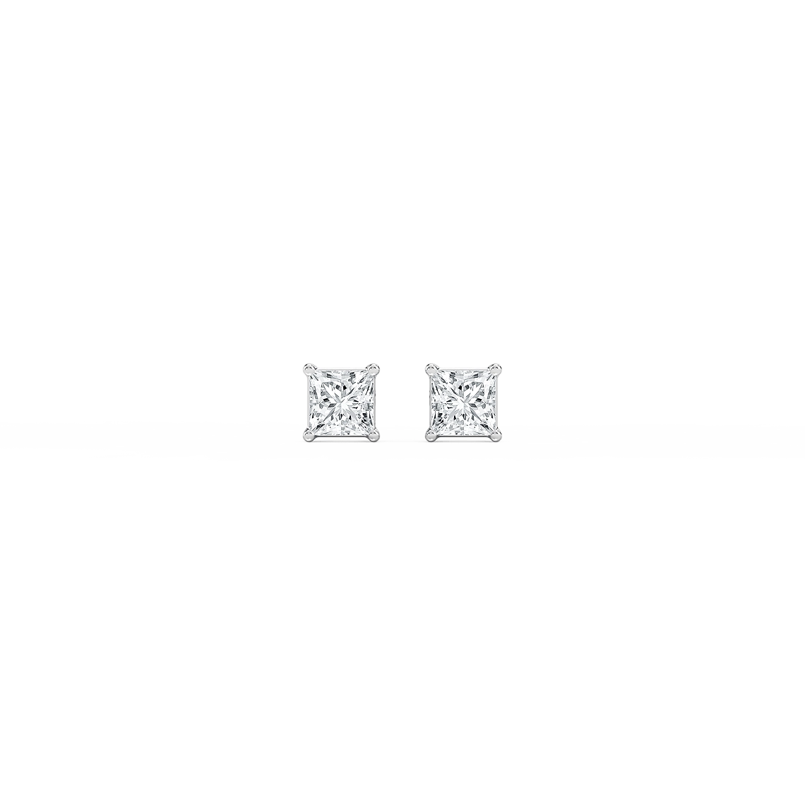 Princess Lab Grown Diamond Classic Four Prong Stud Earrings