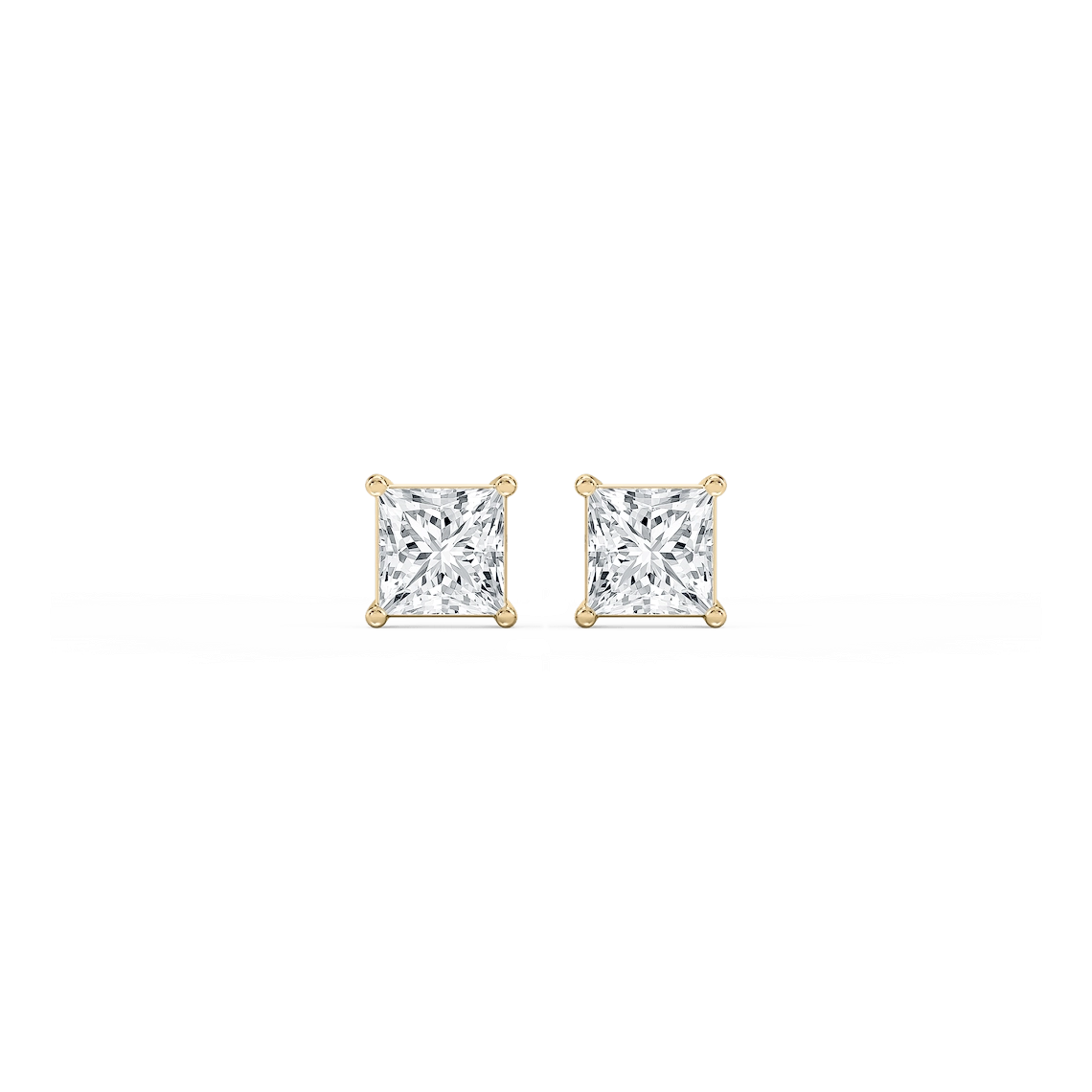 Princess Lab Grown Diamond Classic Four Prong Stud Earrings