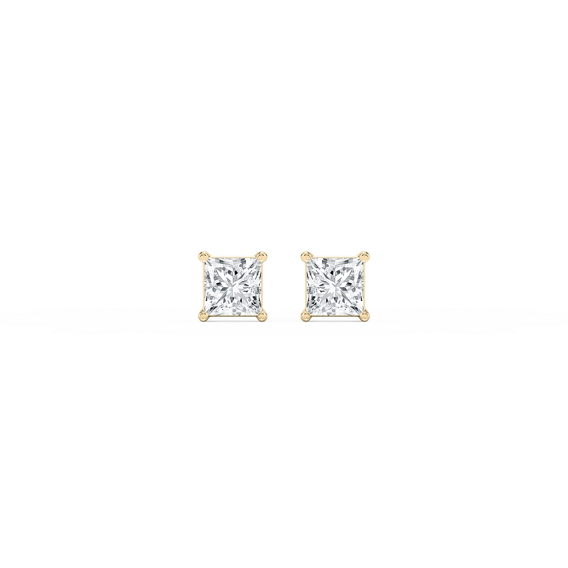 Princess Lab Grown Diamond Classic Four Prong Stud Earrings