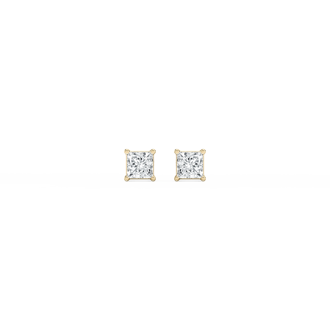 Princess Lab Grown Diamond Classic Four Prong Stud Earrings