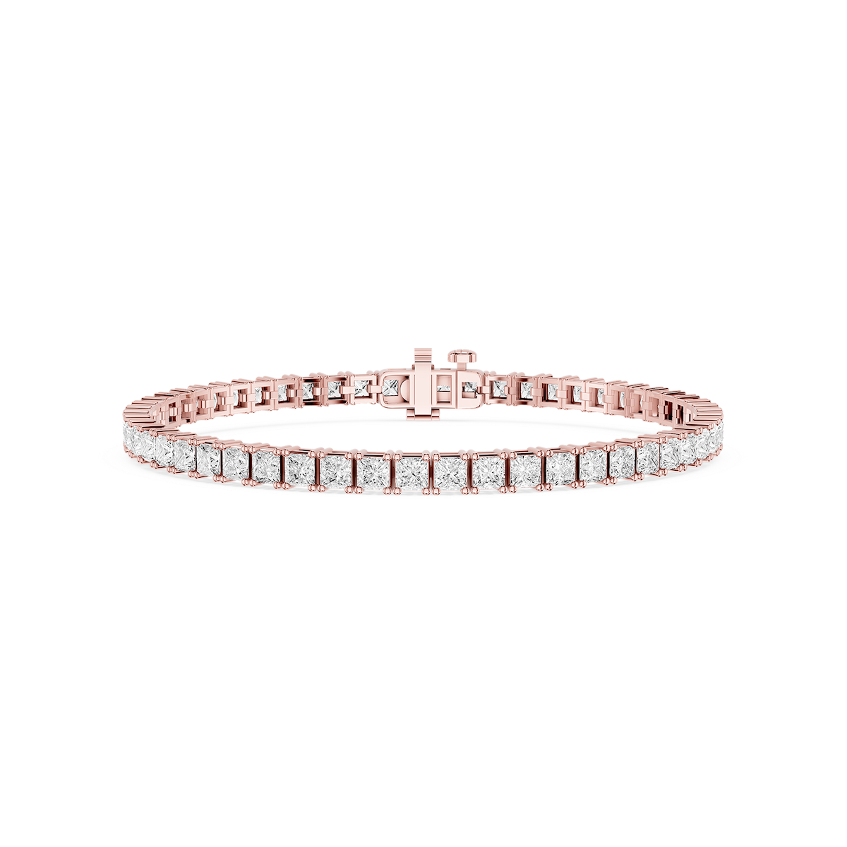 Princess Lab Grown Diamond Four Prong Tennis Bracelet - 7 Inches