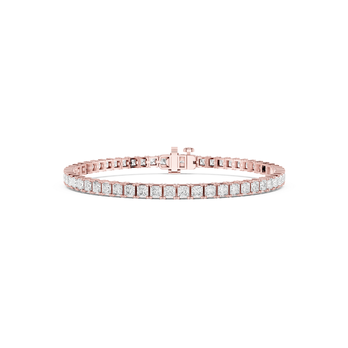 Princess Lab Grown Diamond Four Prong Tennis Bracelet - 7 Inches