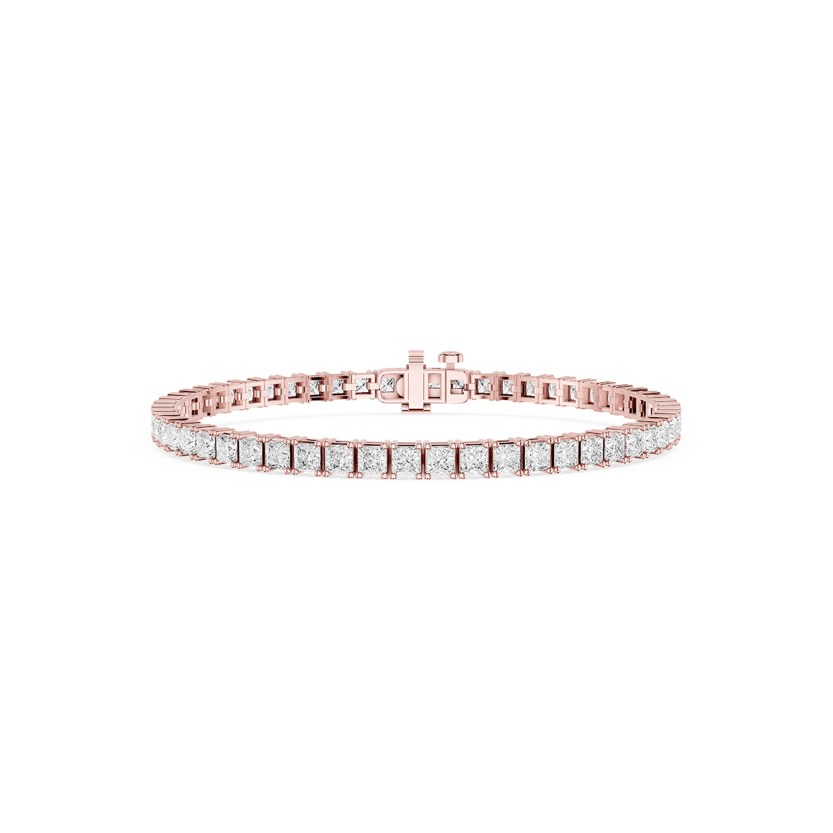 Princess Lab Grown Diamond Four Prong Tennis Bracelet - 7 Inches