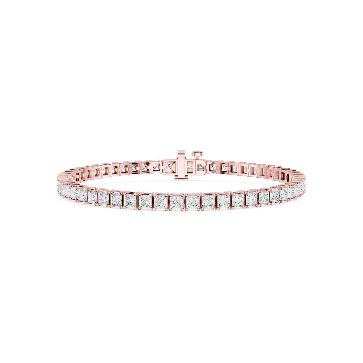 Princess Lab Grown Diamond Four Prong Tennis Bracelet - 7 Inches
