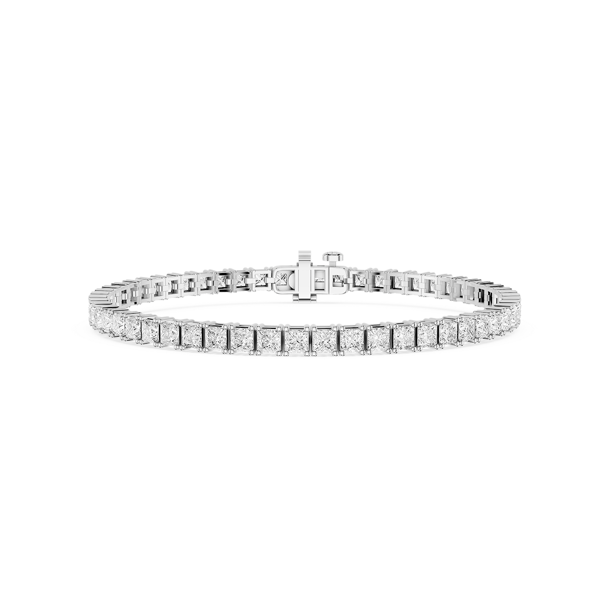 Princess Lab Grown Diamond Four Prong Tennis Bracelet - 7 Inches