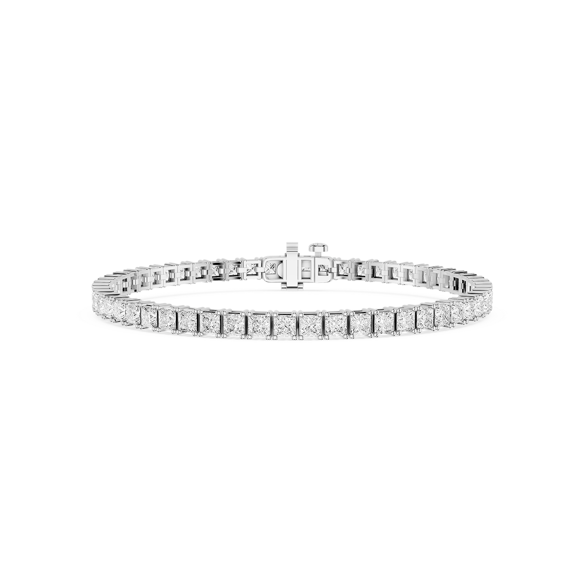 Princess Lab Grown Diamond Four Prong Tennis Bracelet - 7 Inches