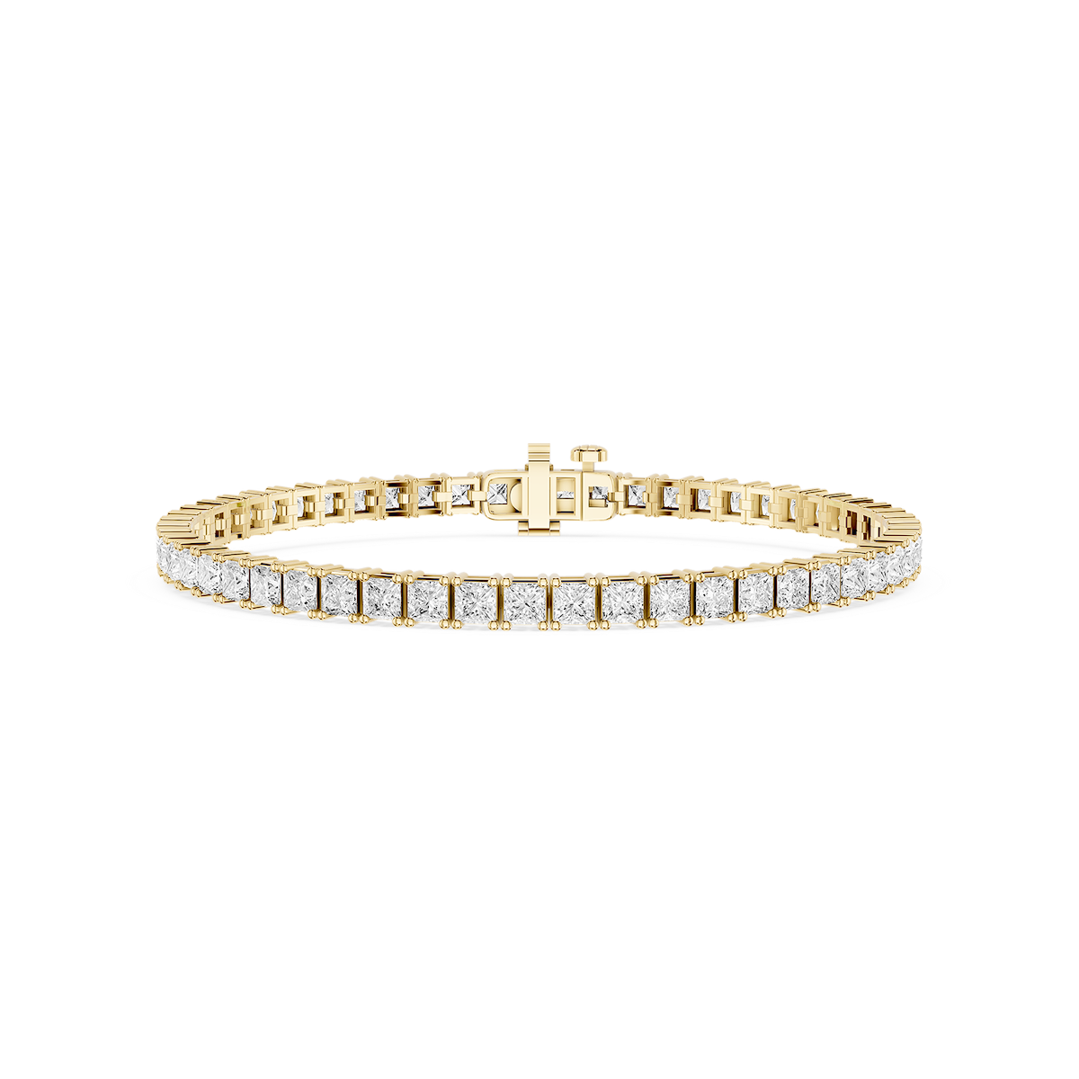Princess Lab Grown Diamond Four Prong Tennis Bracelet - 7 Inches
