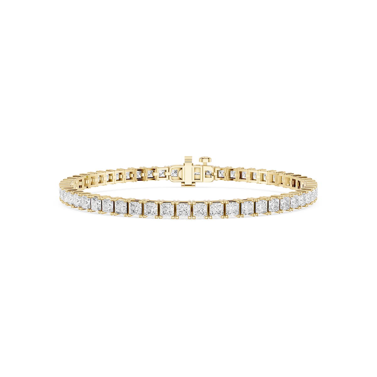 Princess Lab Grown Diamond Four Prong Tennis Bracelet - 7 Inches