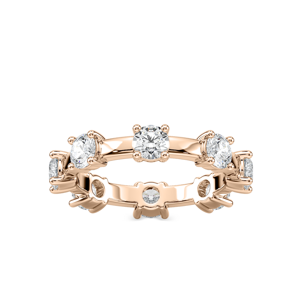Prue 1 ⅞ ctw Round Lab Grown Diamond Station Eternity Band