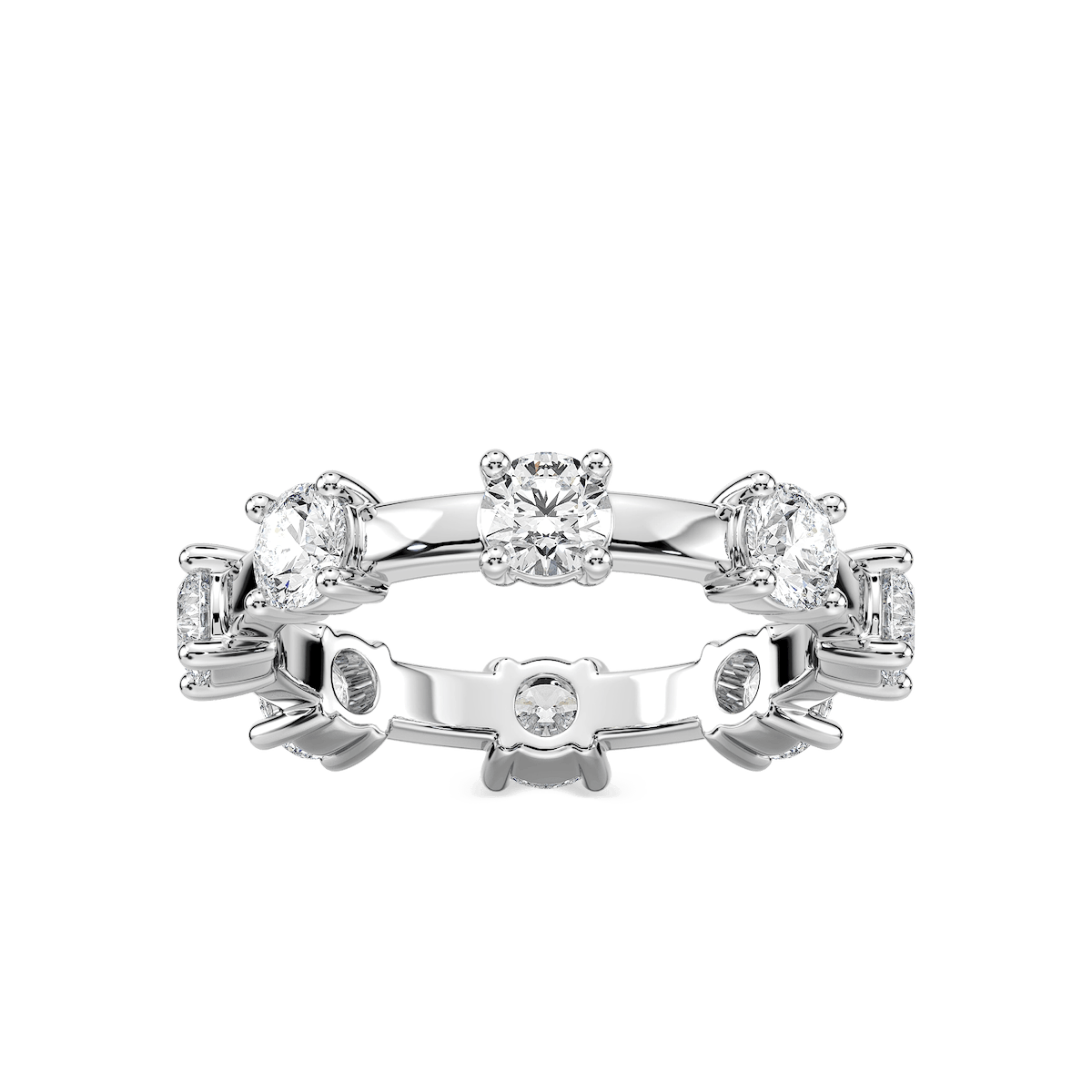 Prue 1 ⅞ ctw Round Lab Grown Diamond Station Eternity Band
