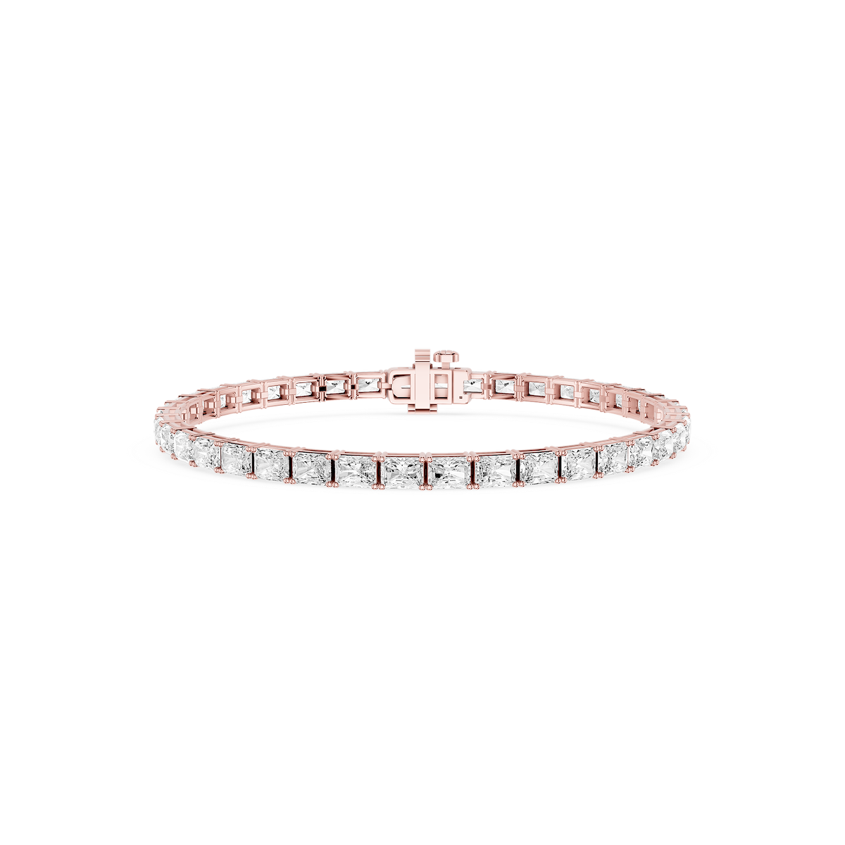 Radiant Lab Grown Diamond East-West Four Prong Tennis Bracelet