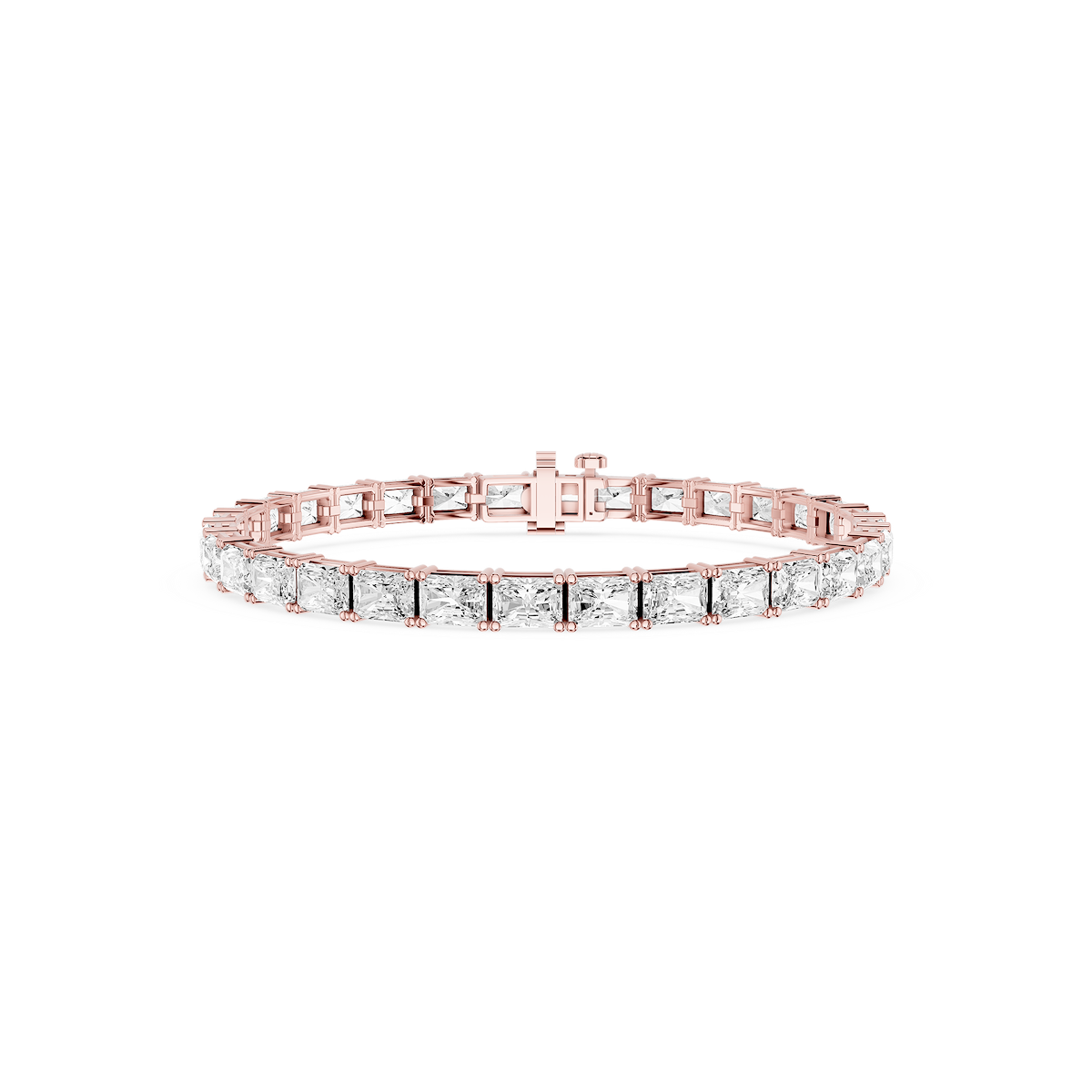 Radiant Lab Grown Diamond East-West Four Prong Tennis Bracelet