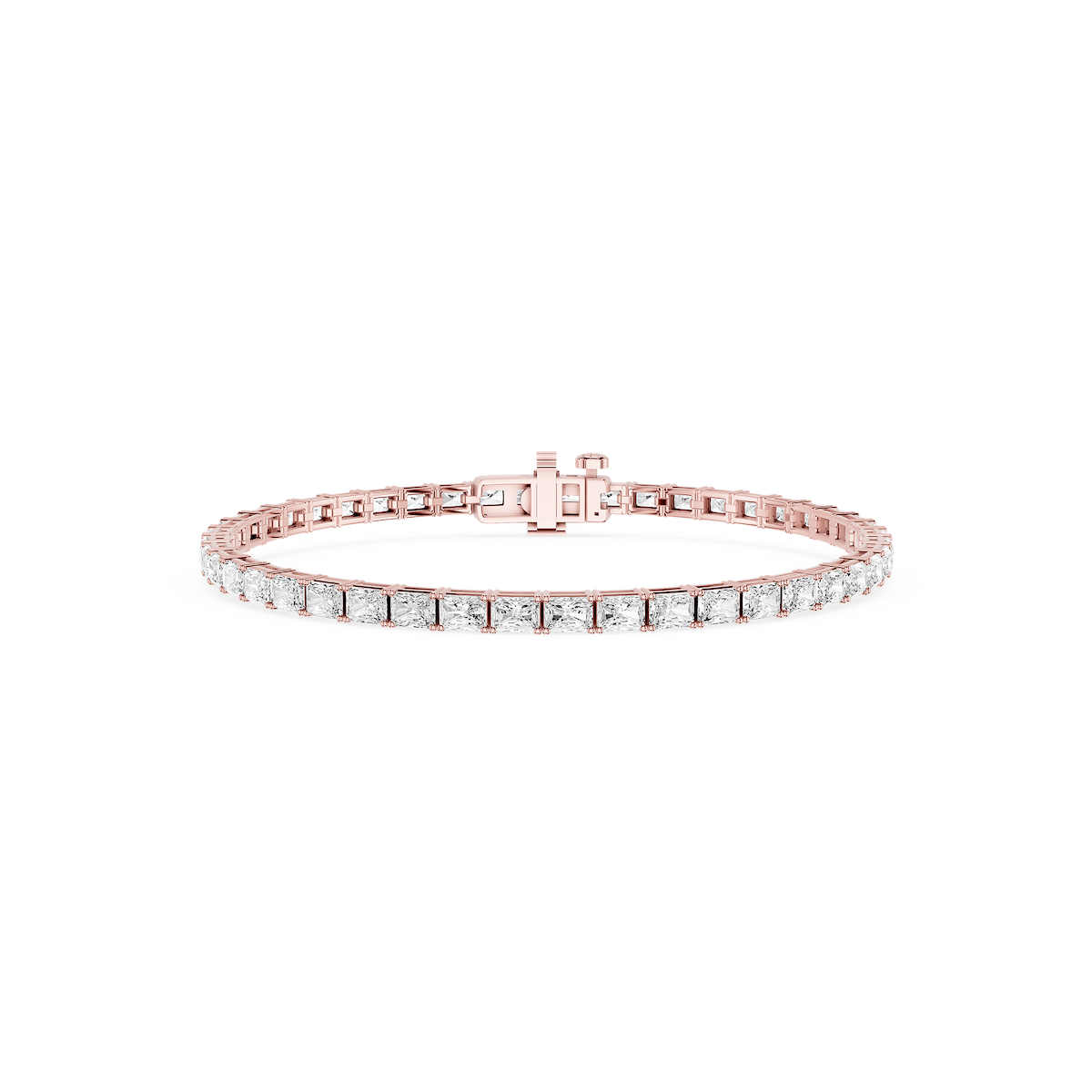 Radiant Lab Grown Diamond East-West Four Prong Tennis Bracelet