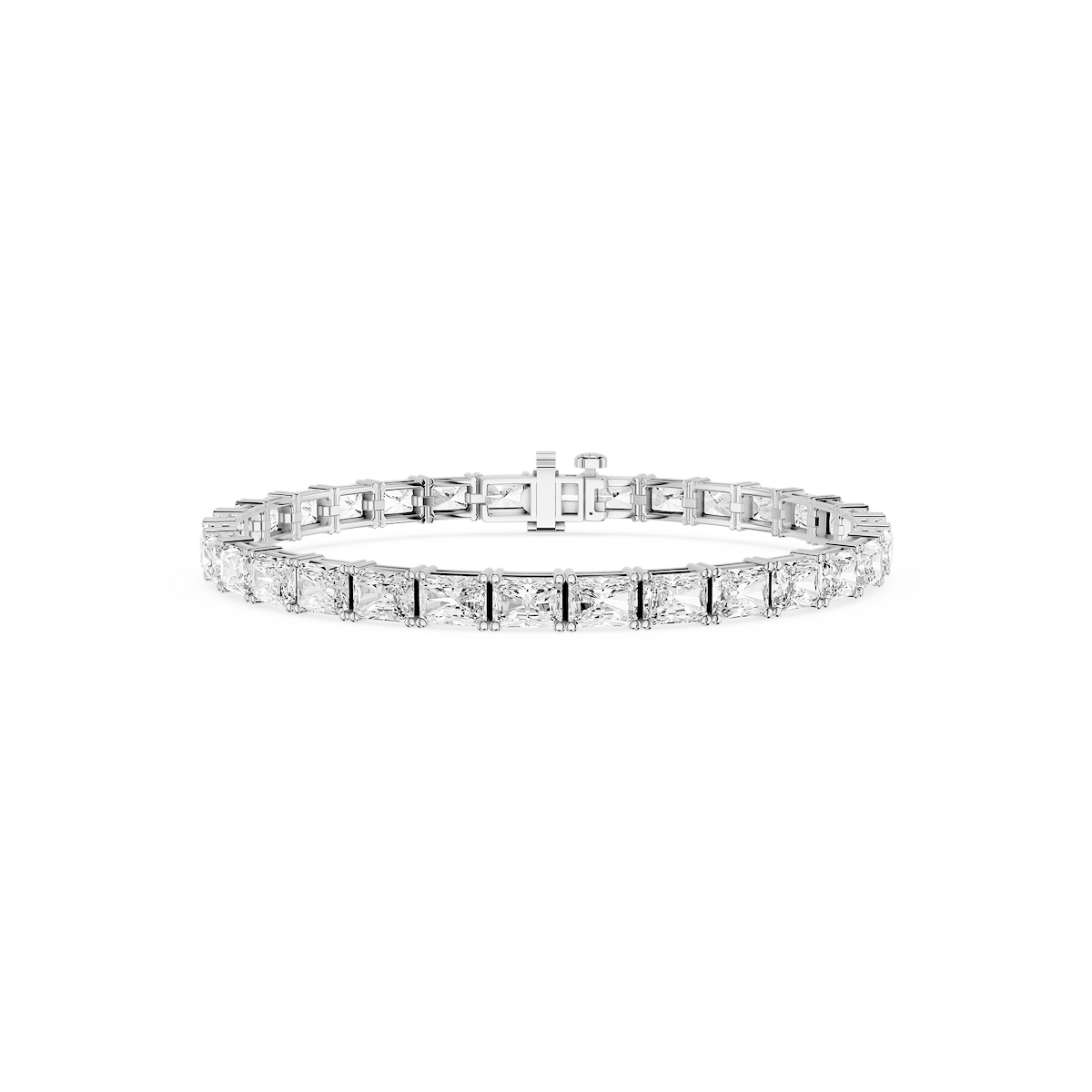 Radiant Lab Grown Diamond East-West Four Prong Tennis Bracelet