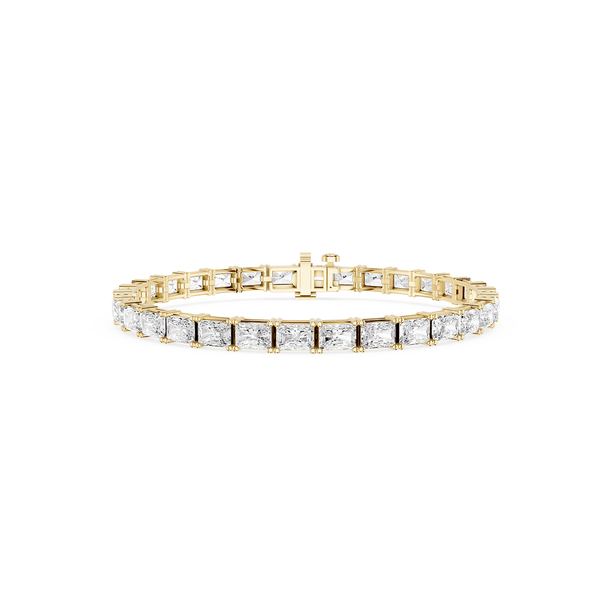 Radiant Lab Grown Diamond East-West Four Prong Tennis Bracelet
