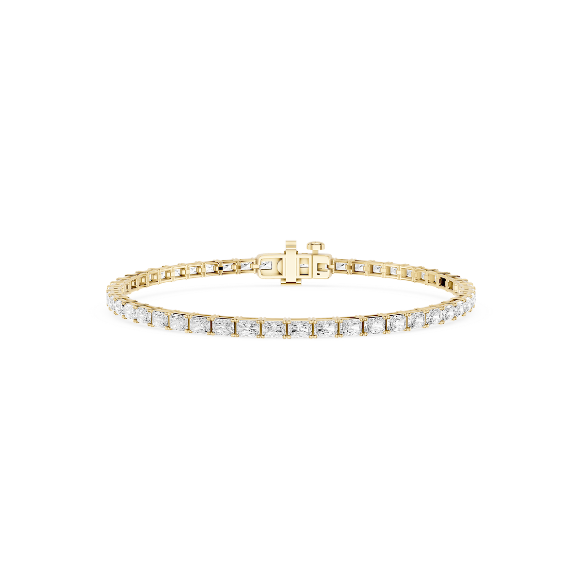 Radiant Lab Grown Diamond East-West Four Prong Tennis Bracelet