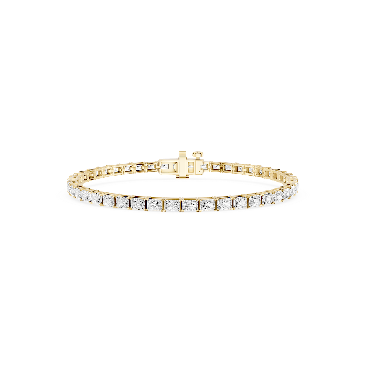 Radiant Lab Grown Diamond East-West Four Prong Tennis Bracelet