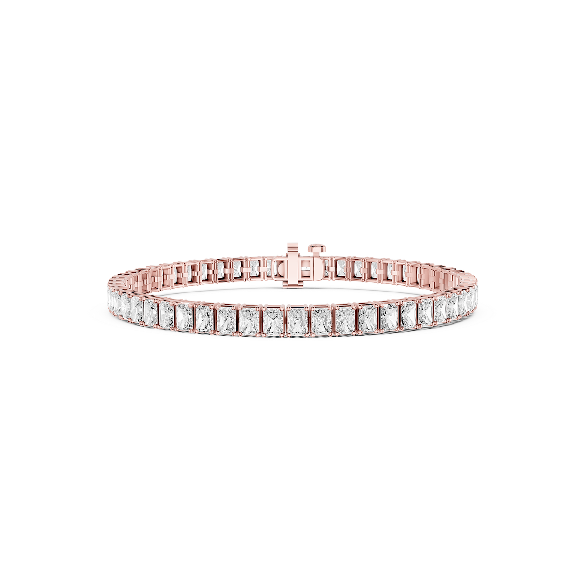 Radiant Lab Grown Diamond Four Prong Tennis Bracelet - 7 Inches