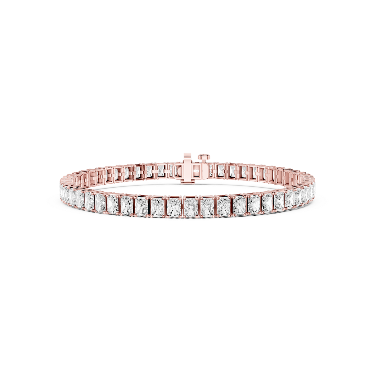 Radiant Lab Grown Diamond Four Prong Tennis Bracelet - 7 Inches