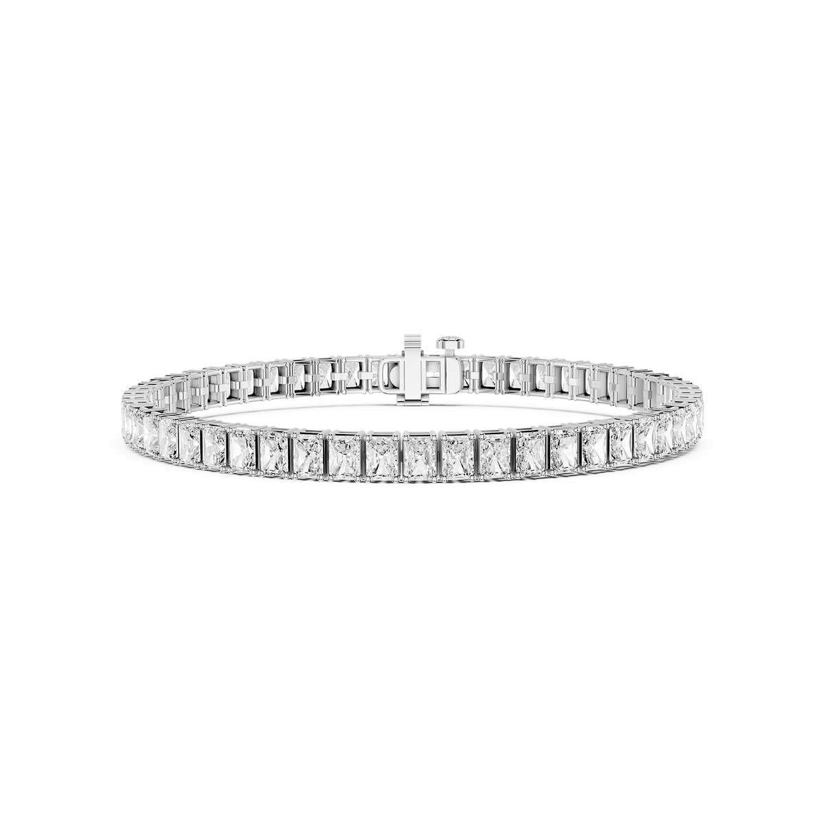 Radiant Lab Grown Diamond Four Prong Tennis Bracelet - 7 Inches