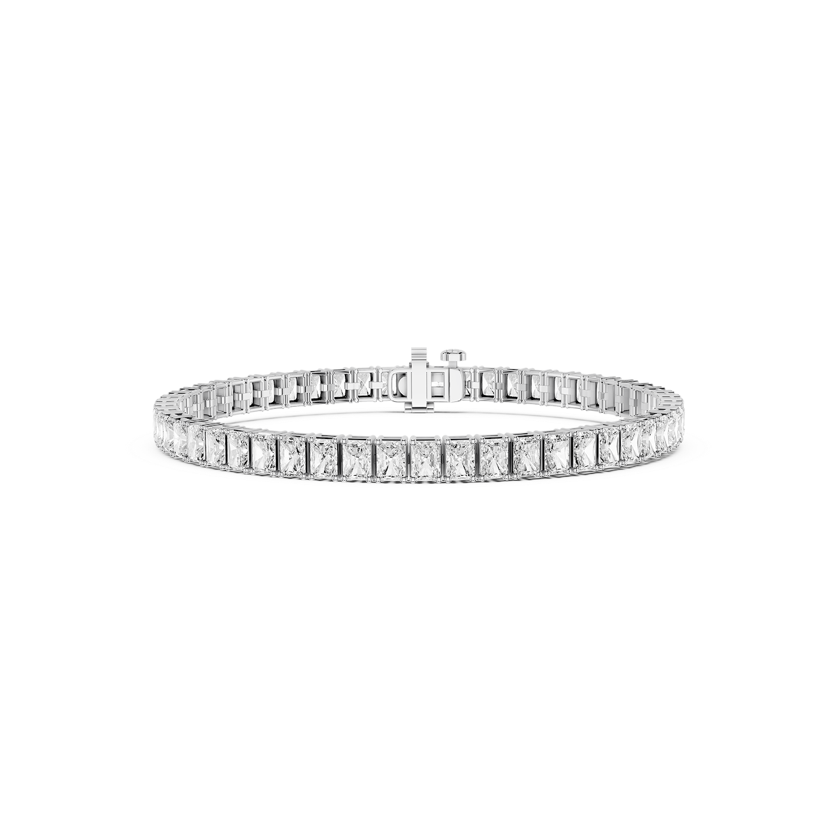 Radiant Lab Grown Diamond Four Prong Tennis Bracelet - 7 Inches
