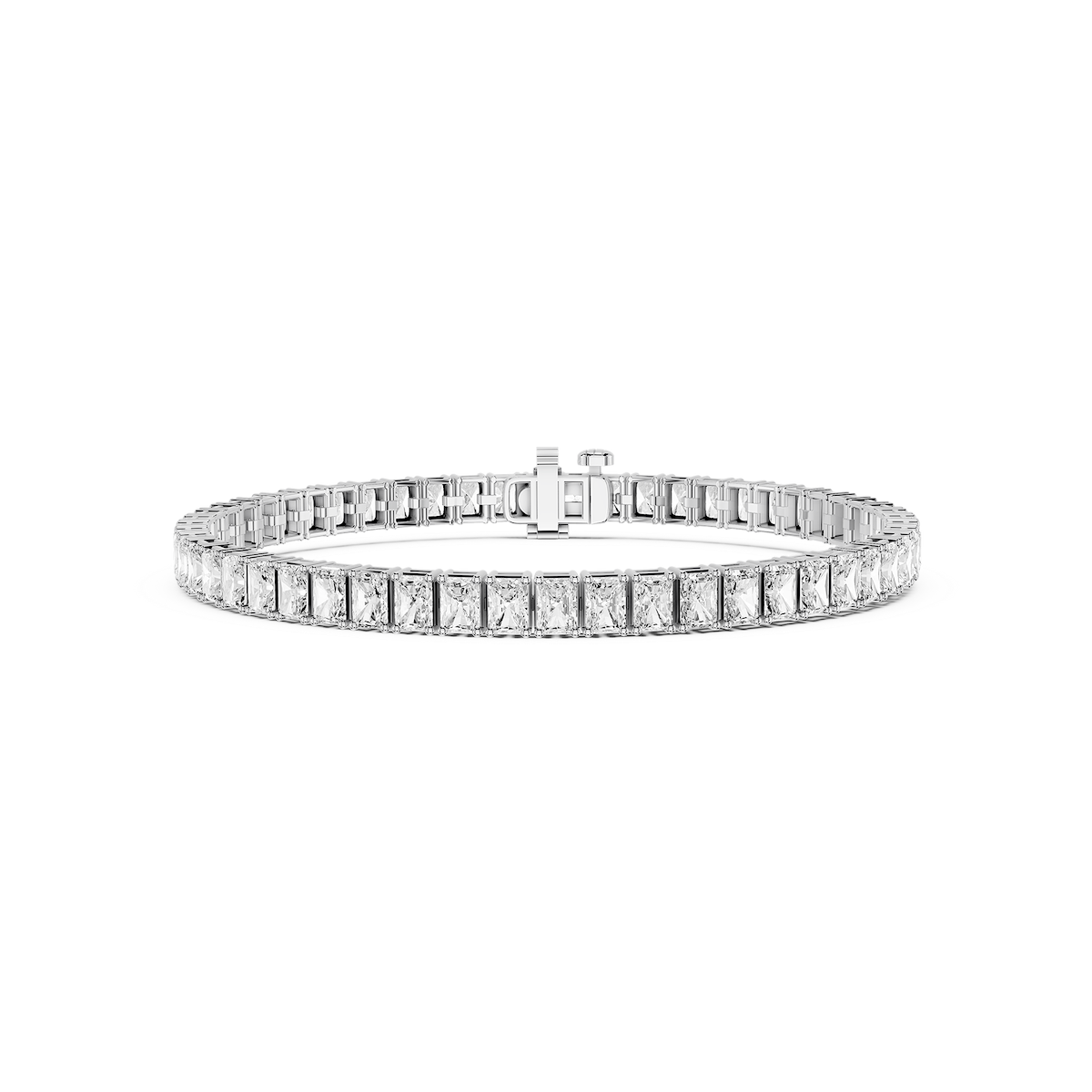 Radiant Lab Grown Diamond Four Prong Tennis Bracelet - 7 Inches