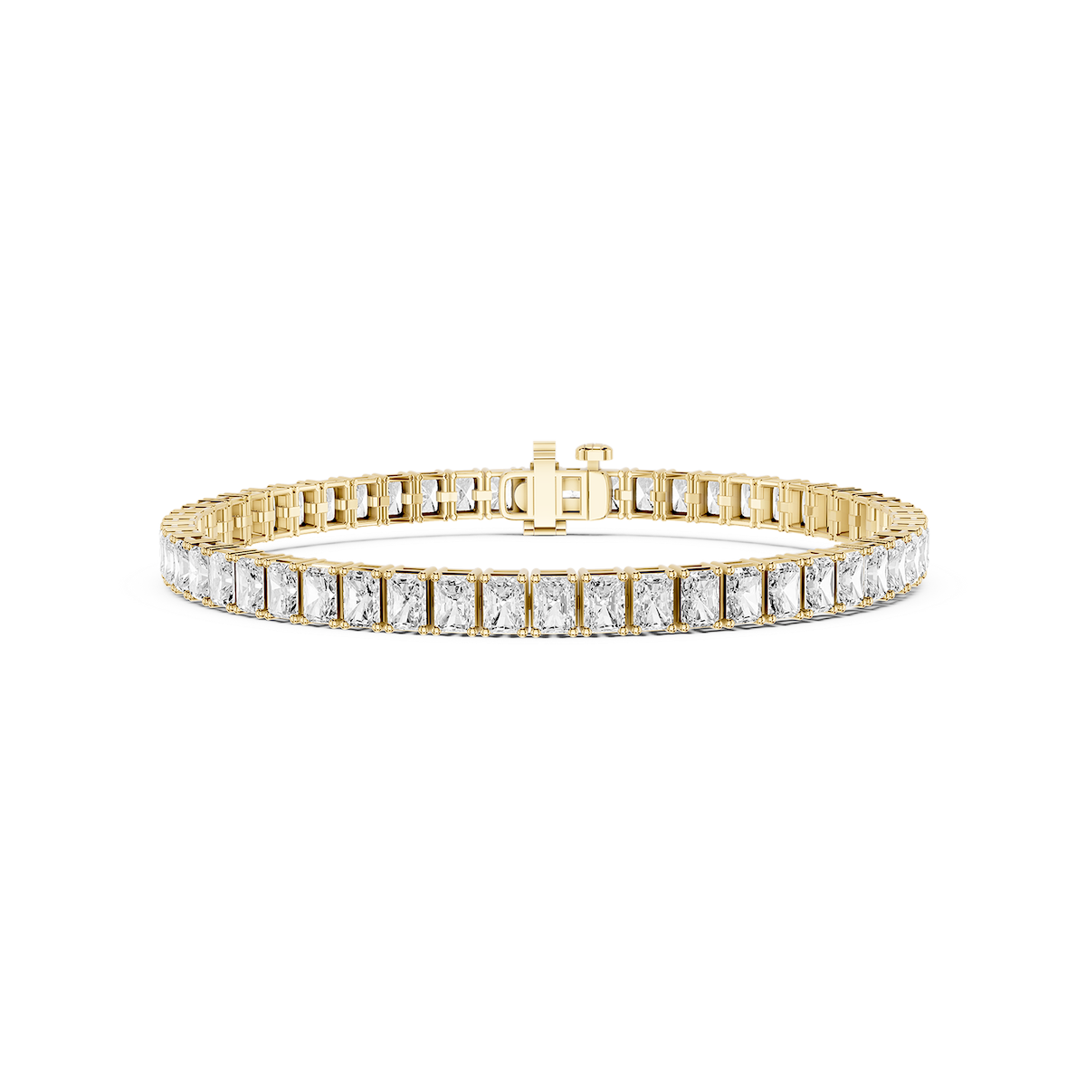Radiant Lab Grown Diamond Four Prong Tennis Bracelet - 7 Inches