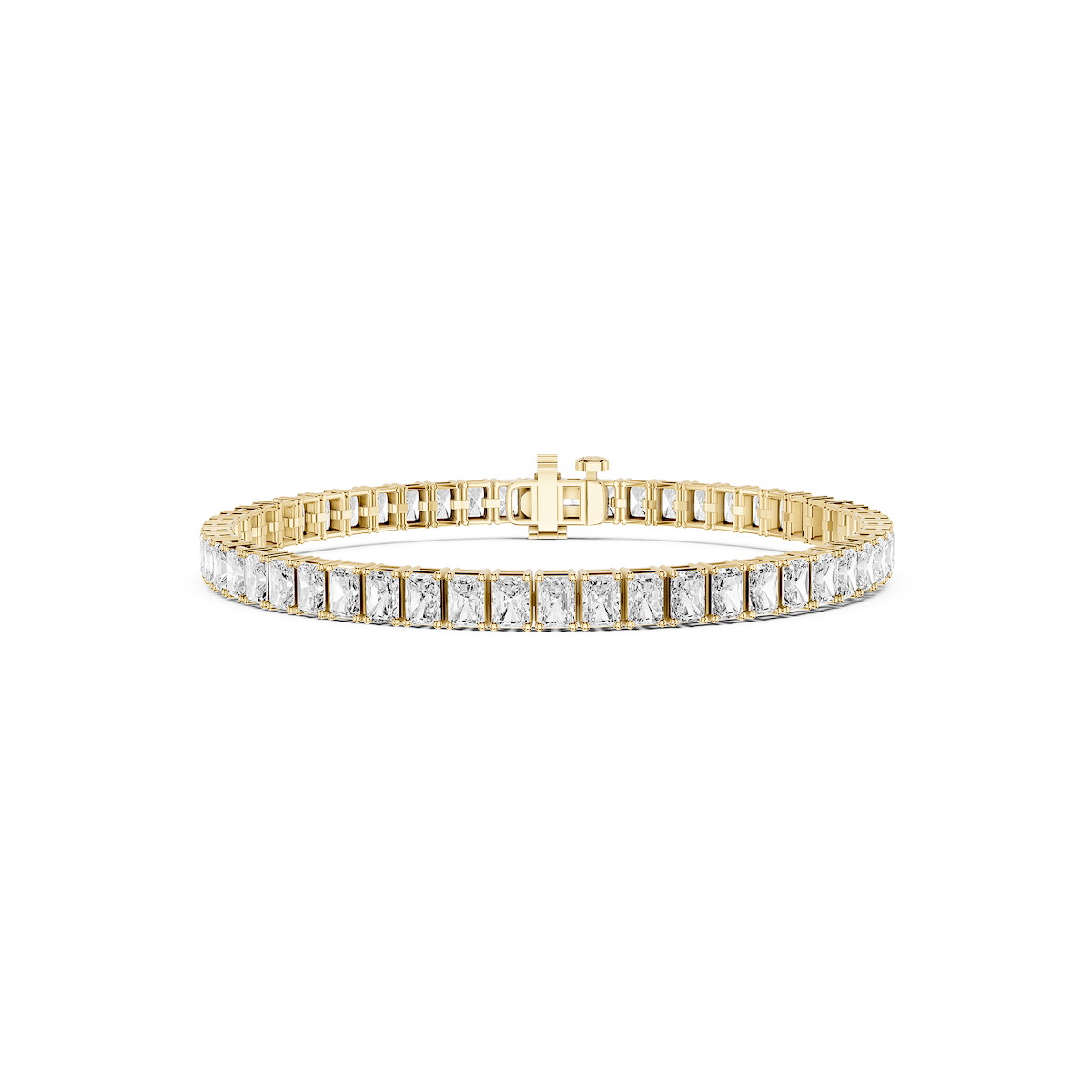 Radiant Lab Grown Diamond Four Prong Tennis Bracelet - 7 Inches