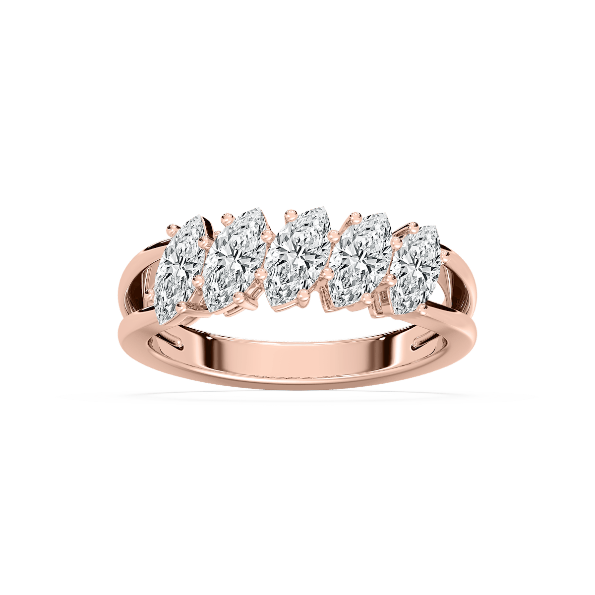 Raina 2 ctw Marquise Lab Grown Diamond Five-Stone Anniversary Band